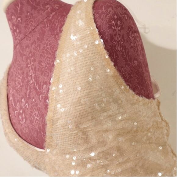 A New Day Champagne Sleeveless V Neck Sequin Mini A Line Dress, Size S - Picture 5 of 10